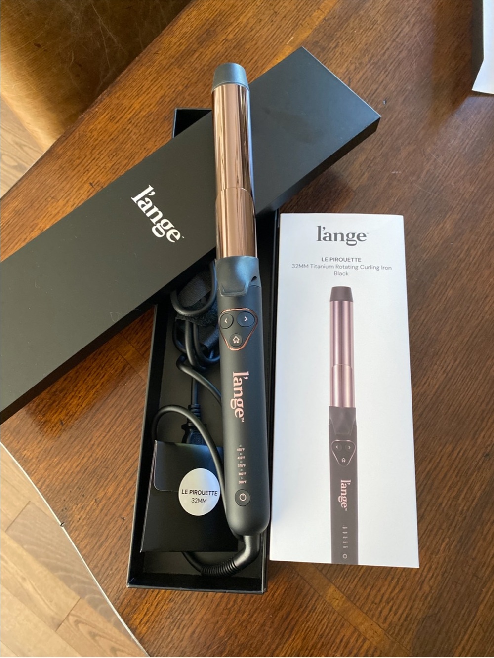 L’ange Le Pirouette Self Rotating Titanium 32mm Curling Iron ~ LIKE NEW !!